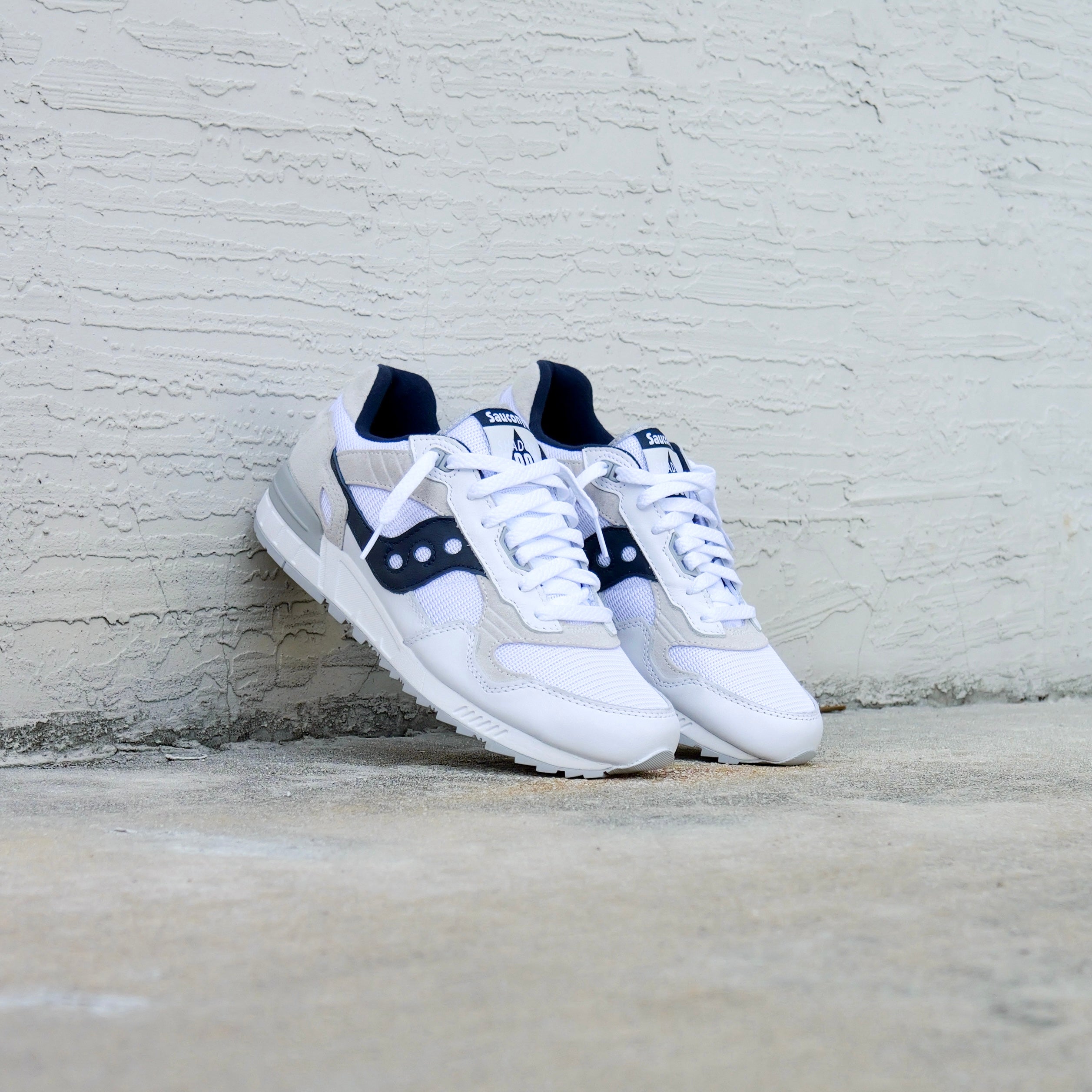 Mens Saucony Shadow 5000 (White/Navy)