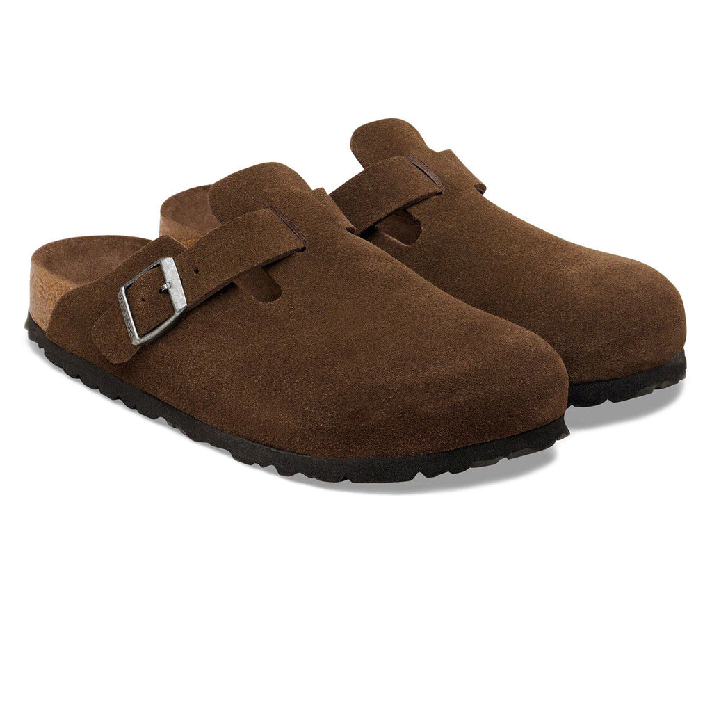 Birkenstock Womens Boston Soft Footbed Sandals - Carafe Suede