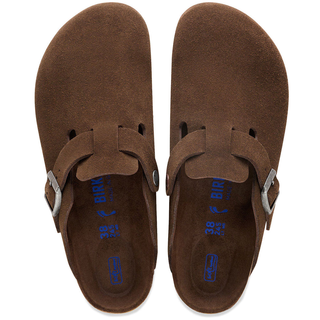 Birkenstock Womens Boston Soft Footbed Sandals - Carafe Suede