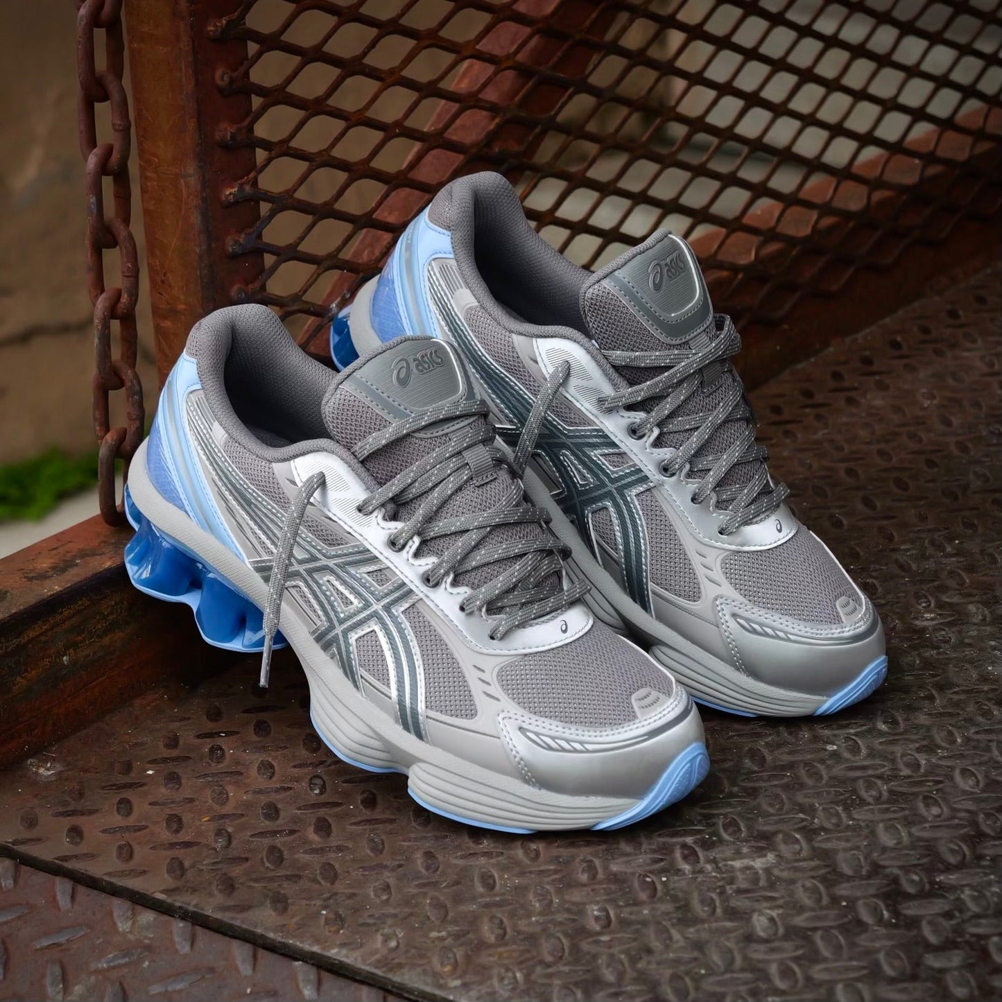 Mens Asics Gel-Kinetic Fluent (Clay Grey/Steel Grey)
