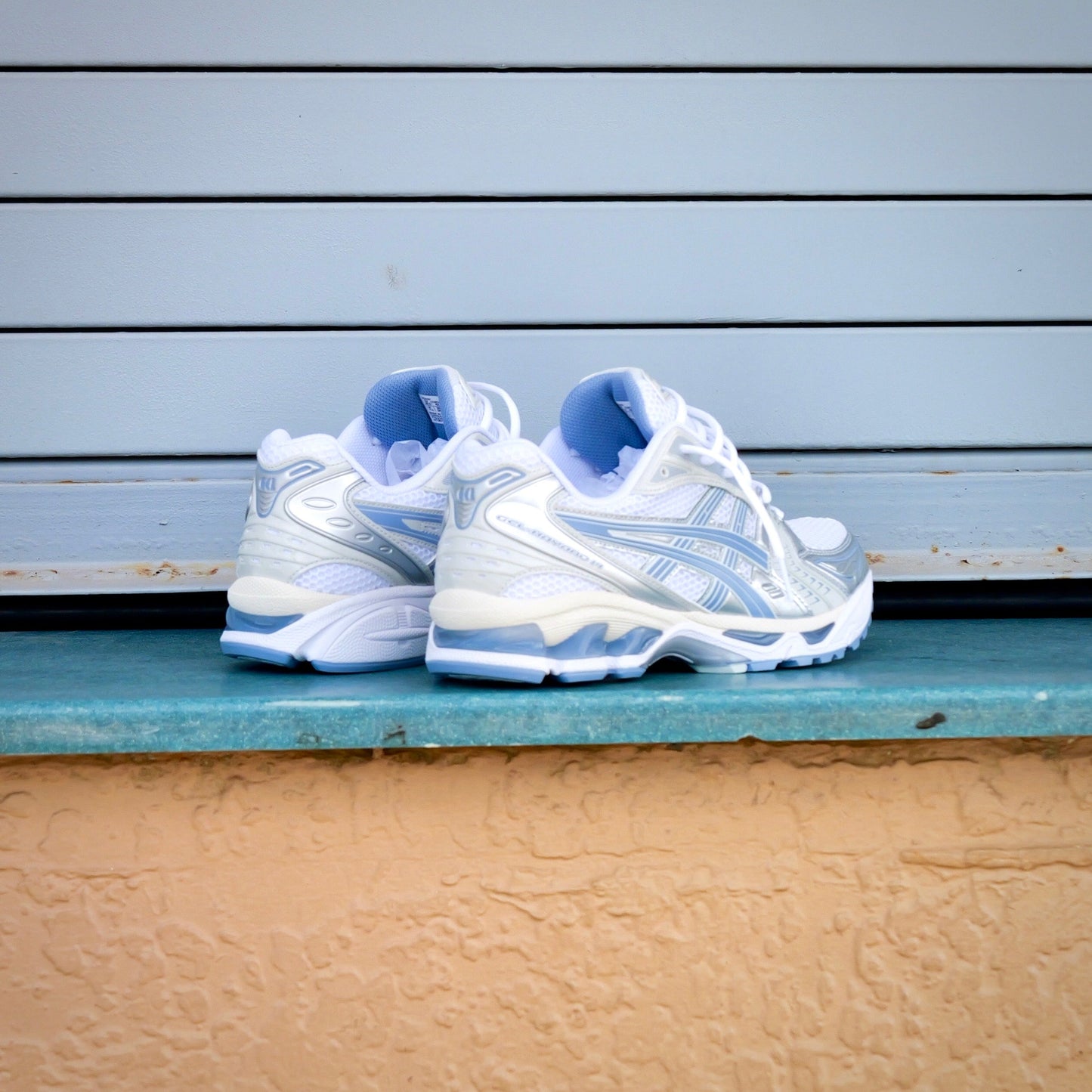 Mens Asics Gel-Kayano 14 (White/Light Navy)