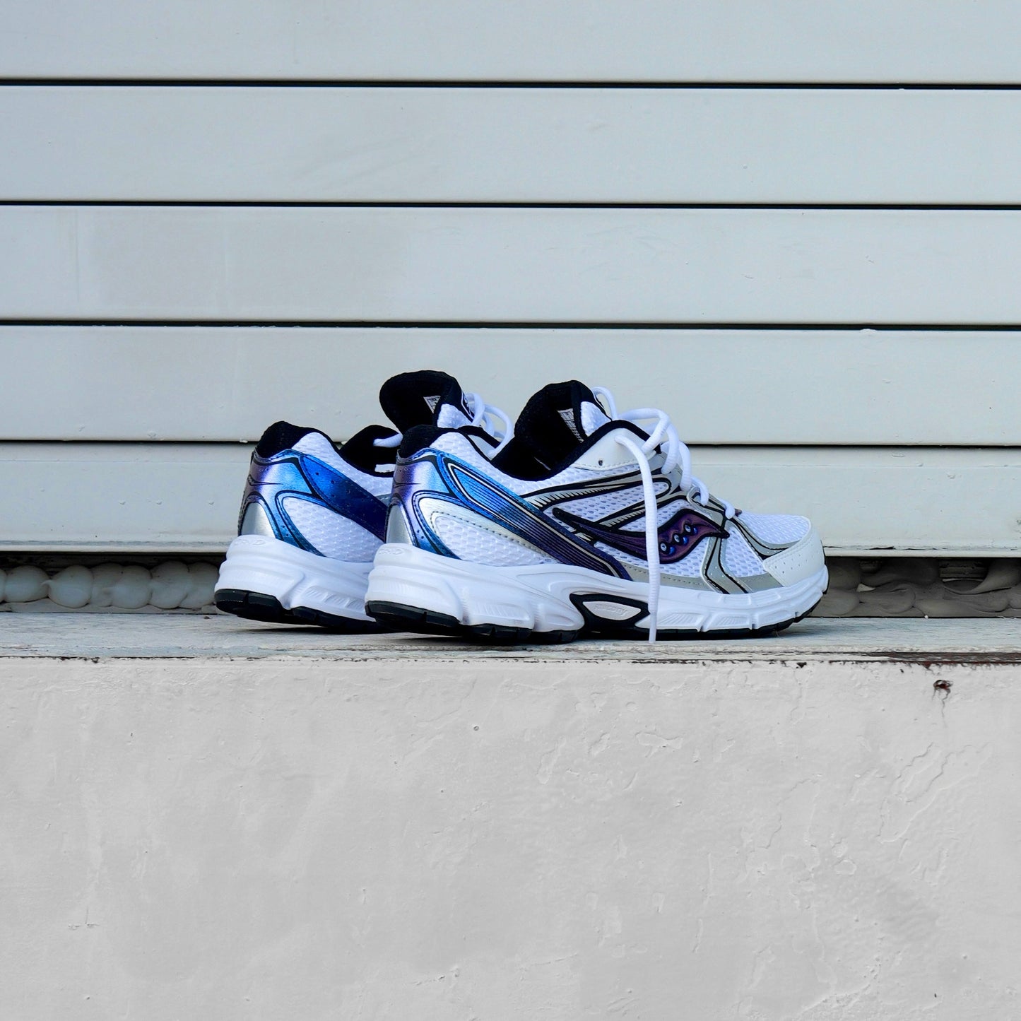 Mens Saucony Ride Millennium (White/Nightsky)