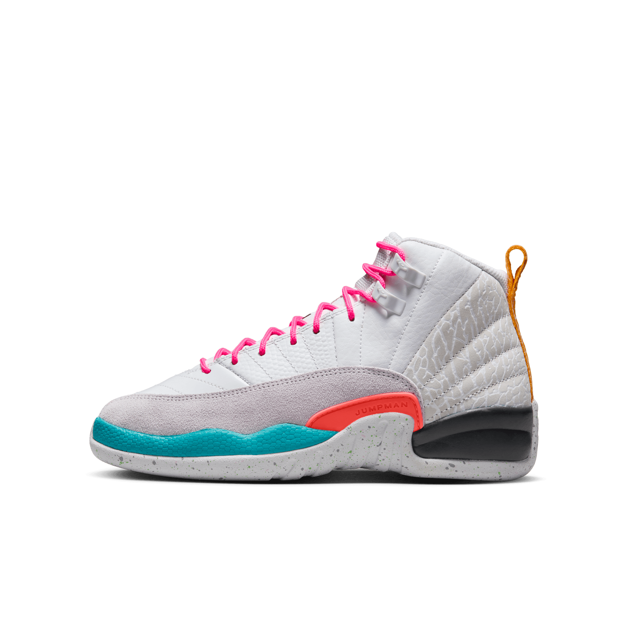 Big Kids' Air Jordan 12 Retro "White Vapor Green"