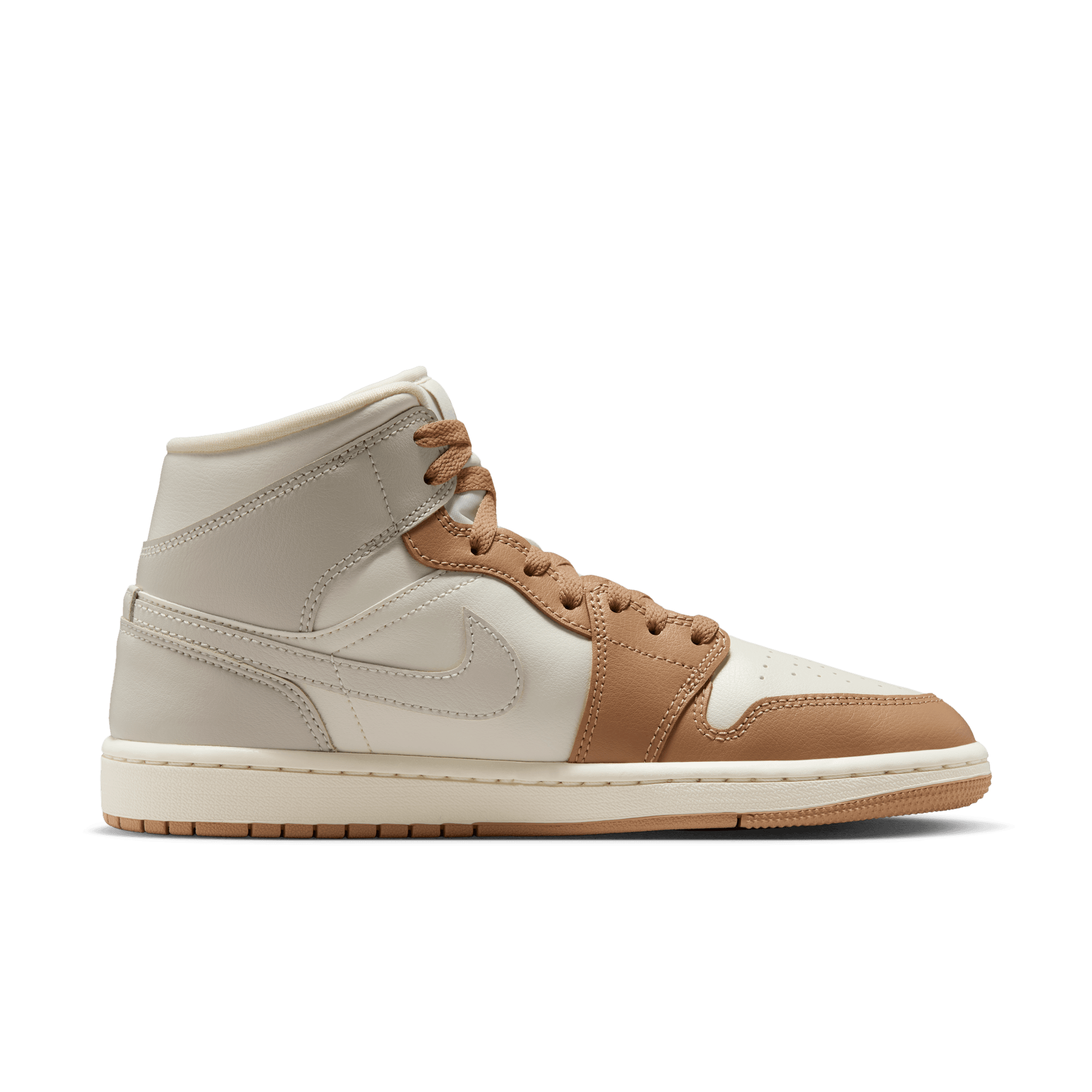 Women's Air Jordan 1 Mid "Tan Toe"