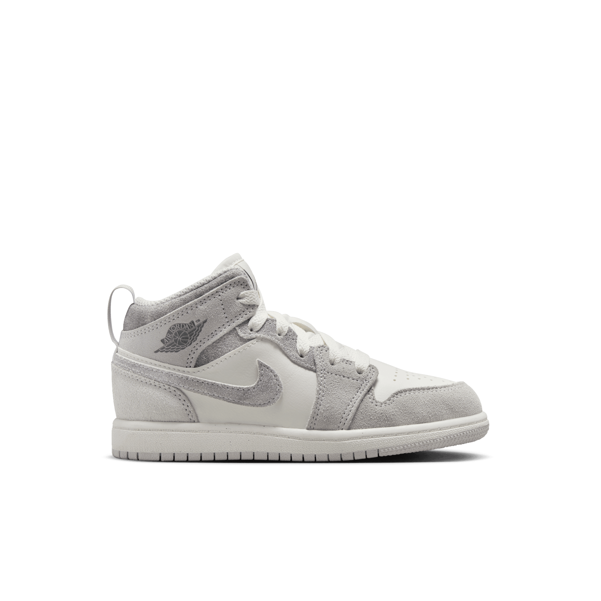 Little Kids' Jordan 1 Mid SE "Smoke Grey-Sail"