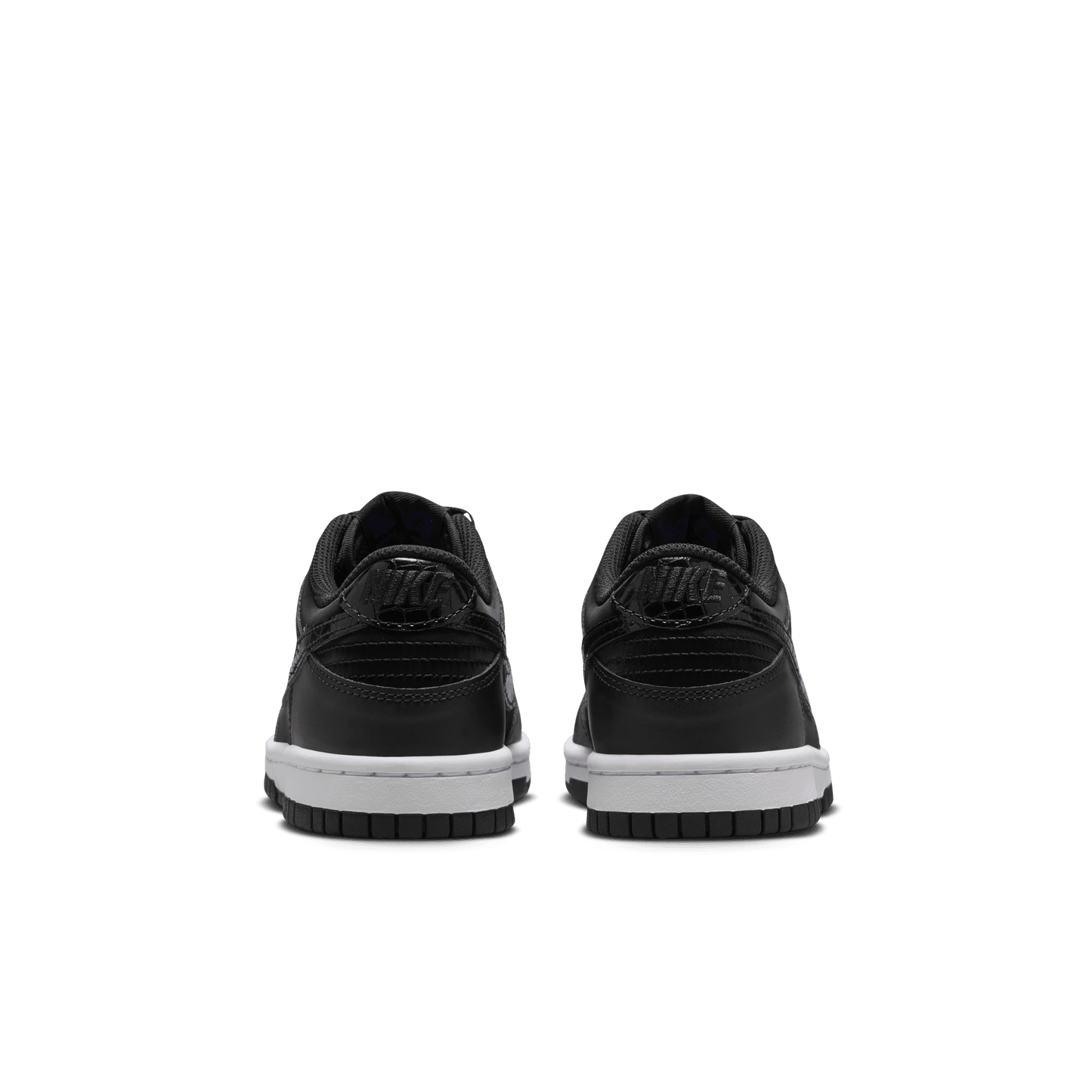 Big Kids' Nike Dunk Low SE "Black Croc Swoosh"