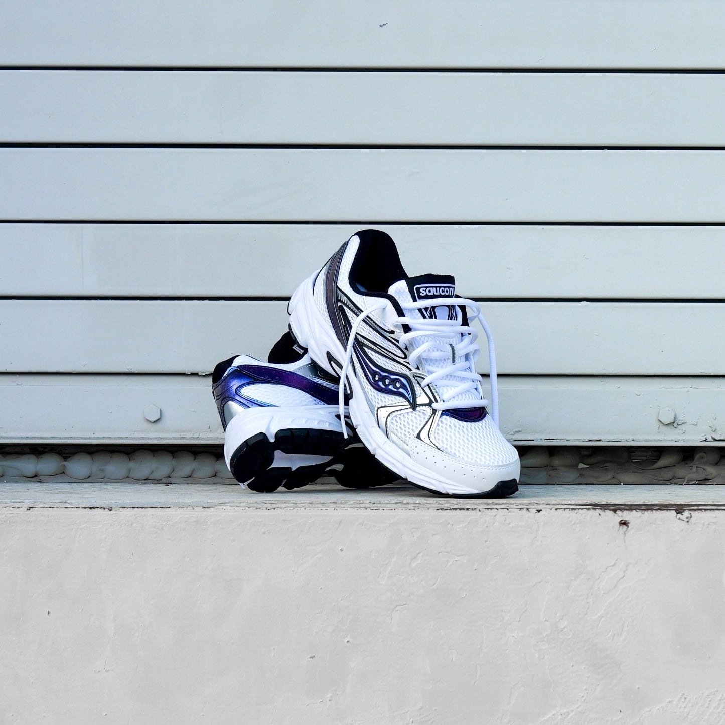 Mens Saucony Ride Millennium (White/Nightsky)