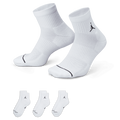 Jordan Everyday Ankle Socks 3 Pairs "White Black" (Unisex)