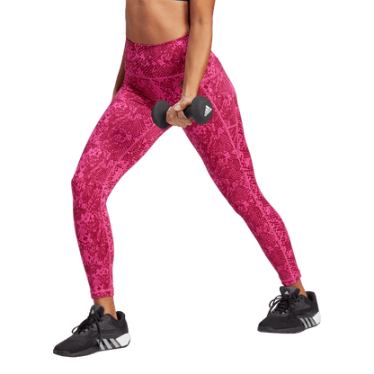 Women's Adidas Stash Pocket Training Animal Print 7/8 Leggings