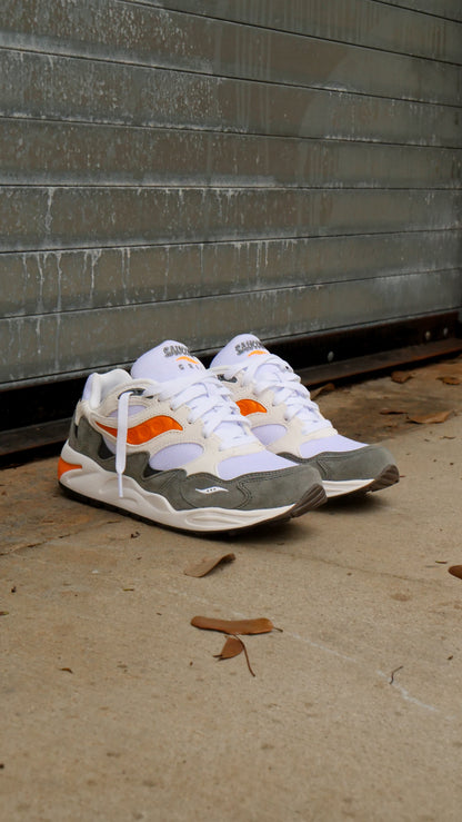 Mens Saucony Grid Shadow 2 Essential (White/Safety Orange)