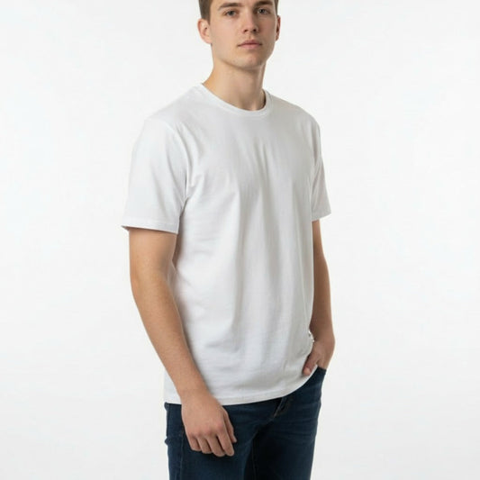Men's The Closet Inc. Plain White Tee Basic