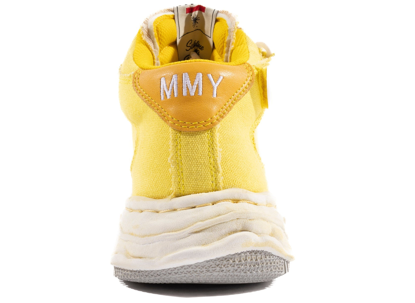 Maison Mihara Yasuhiro Canvas Wayne High-Top Sneaker in Yellow
