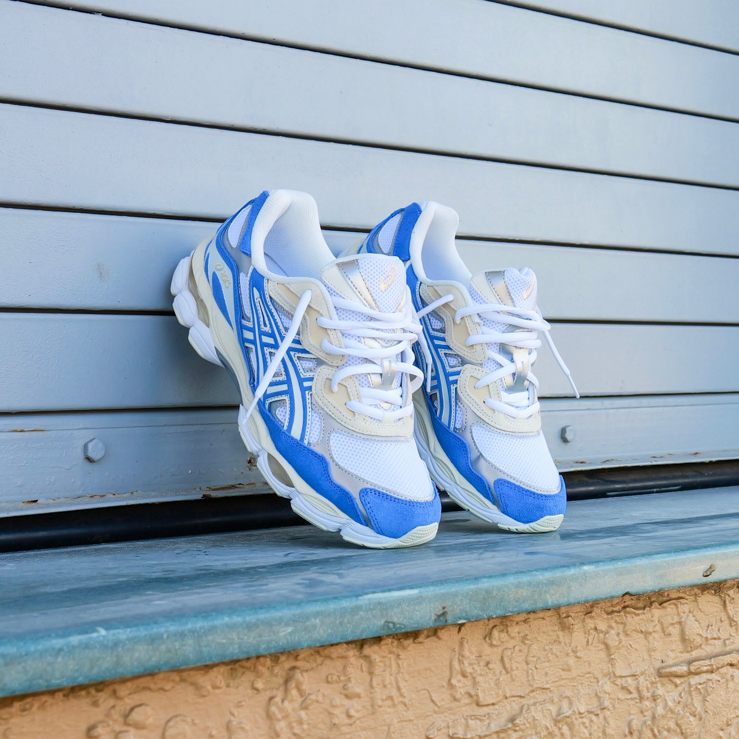 Mens Asics Gel-NYC (White/Blue Coast)