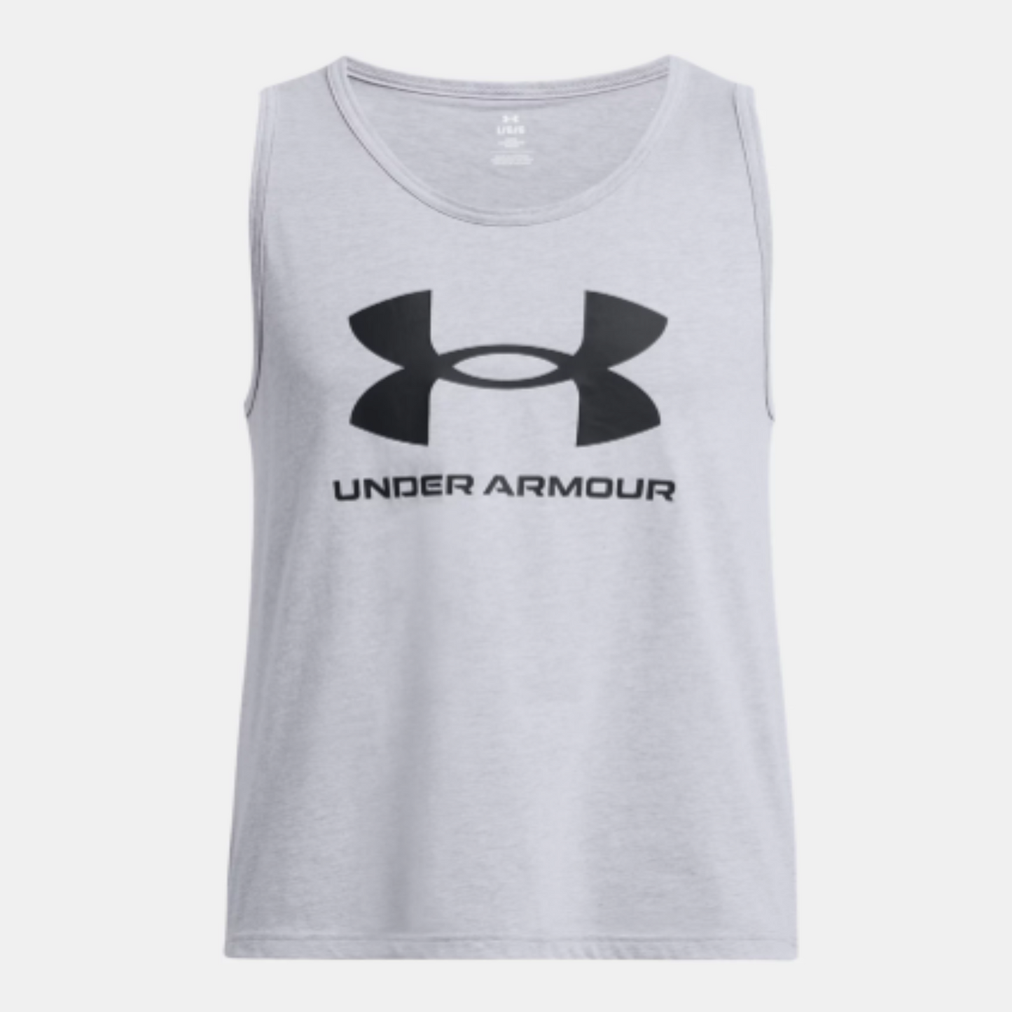 Men's Under Armour Sportstyle Logo Tank "Steel Light Heather/Black"