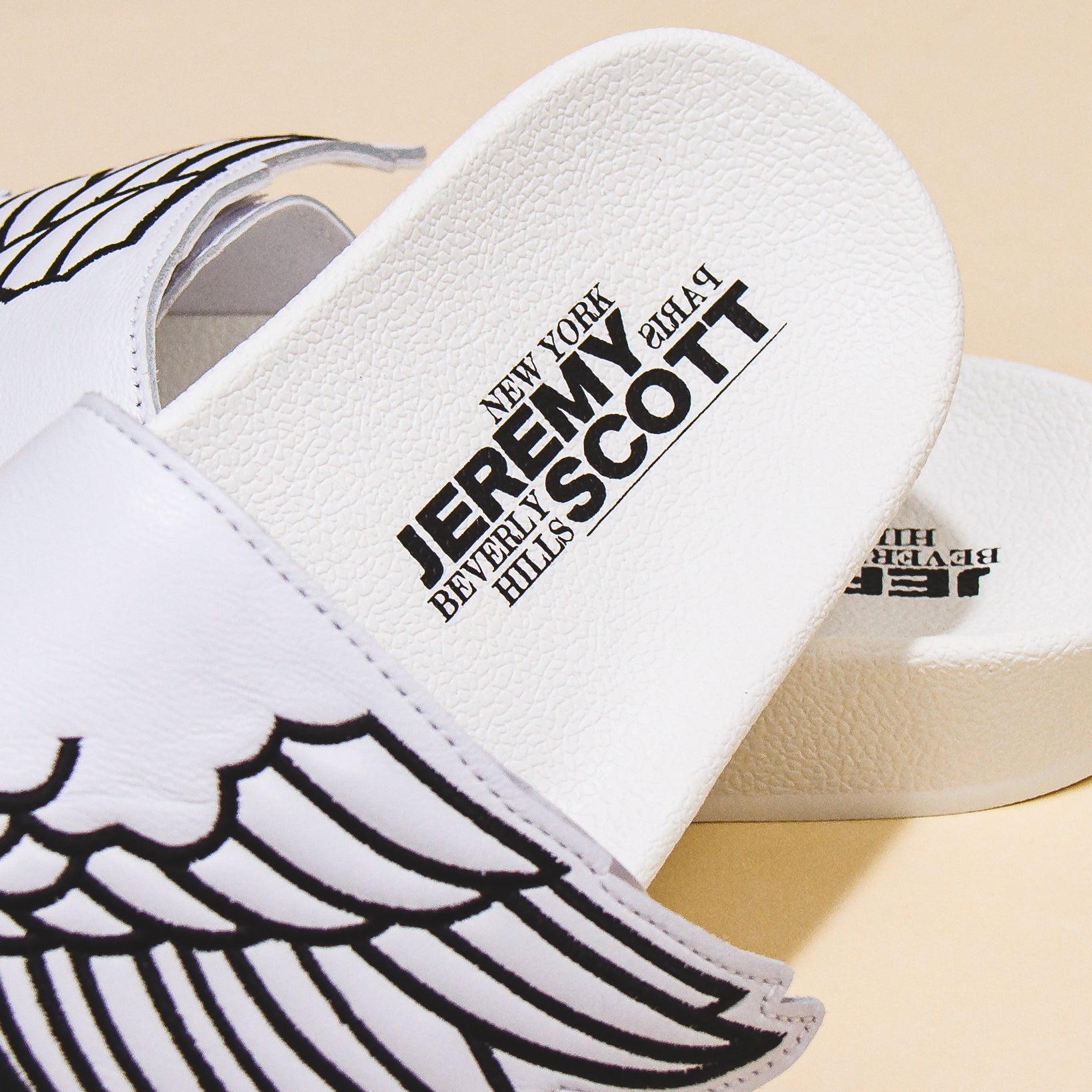 Adidas Men JS Monogram Adilette Wings Jeremy Scott White GY2505