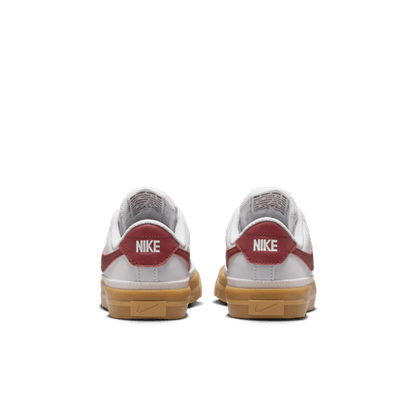 Big Kids' Nike Court Legacy "White Team Red Gum"