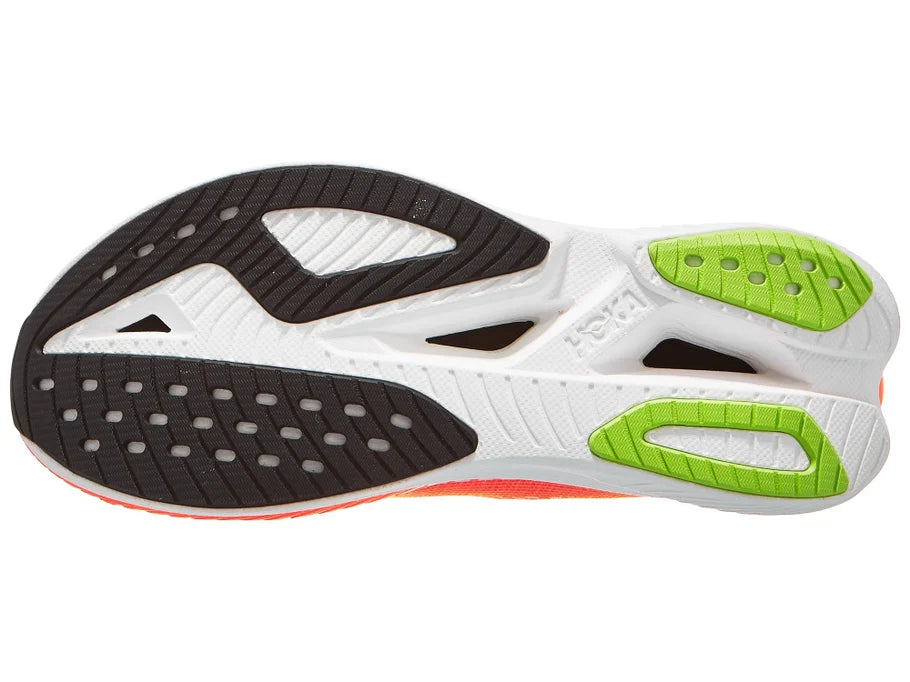 Hoka | Mach X3 | Men's | White/Neon Tangerine