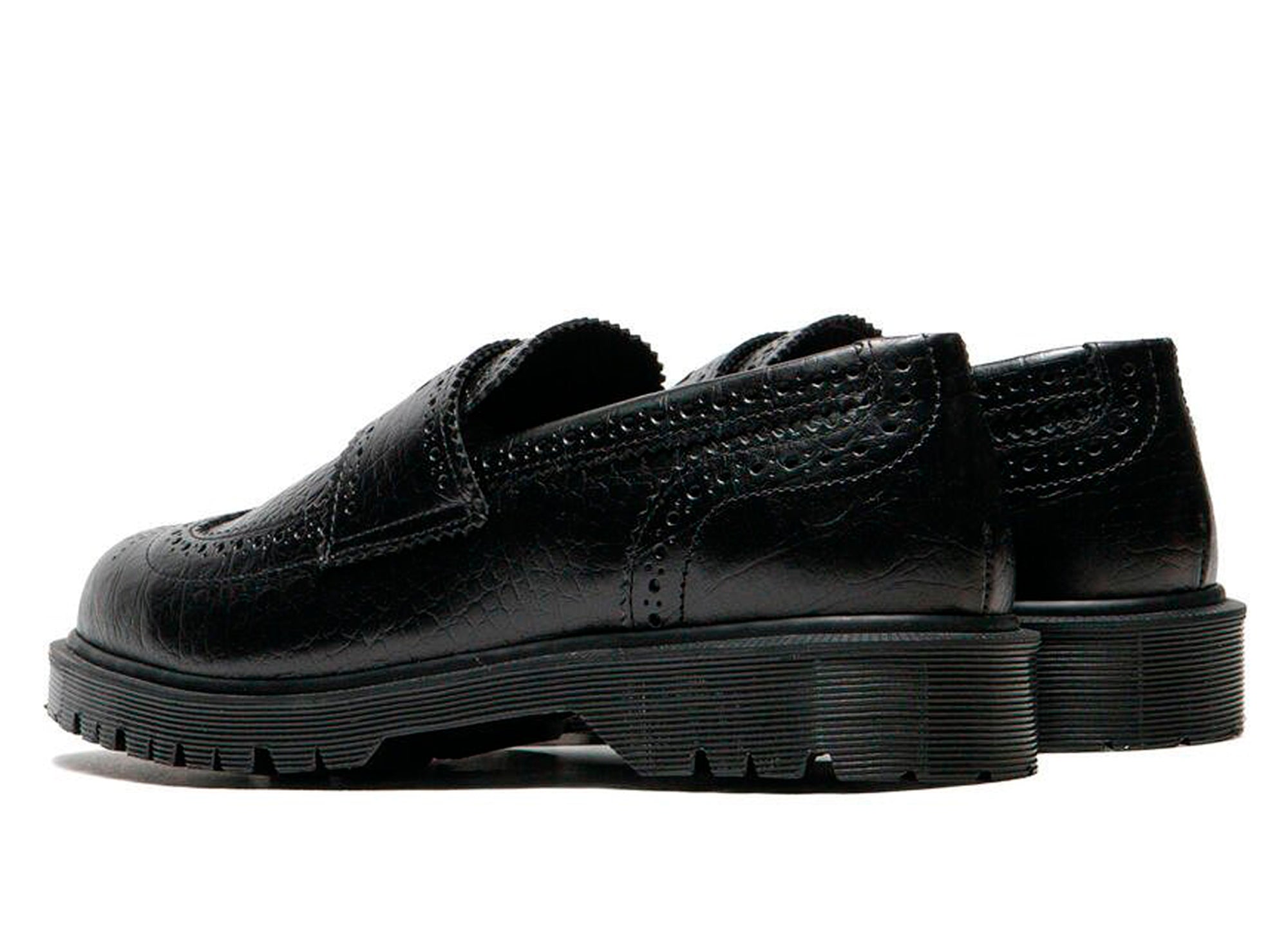 Dr. Martens Penton Brogue Emboss Leather Loafers in Black