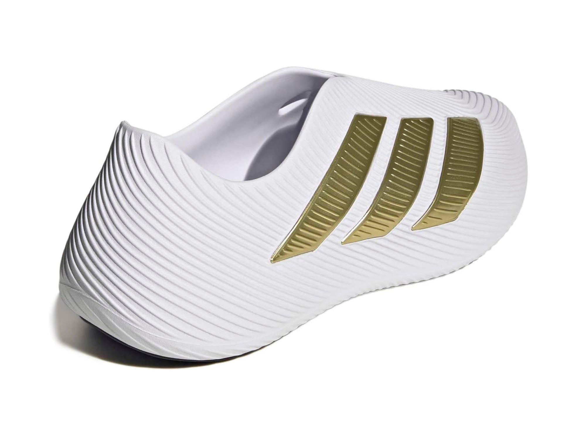 Adidas Purechill Slides in White / Gold Metallic